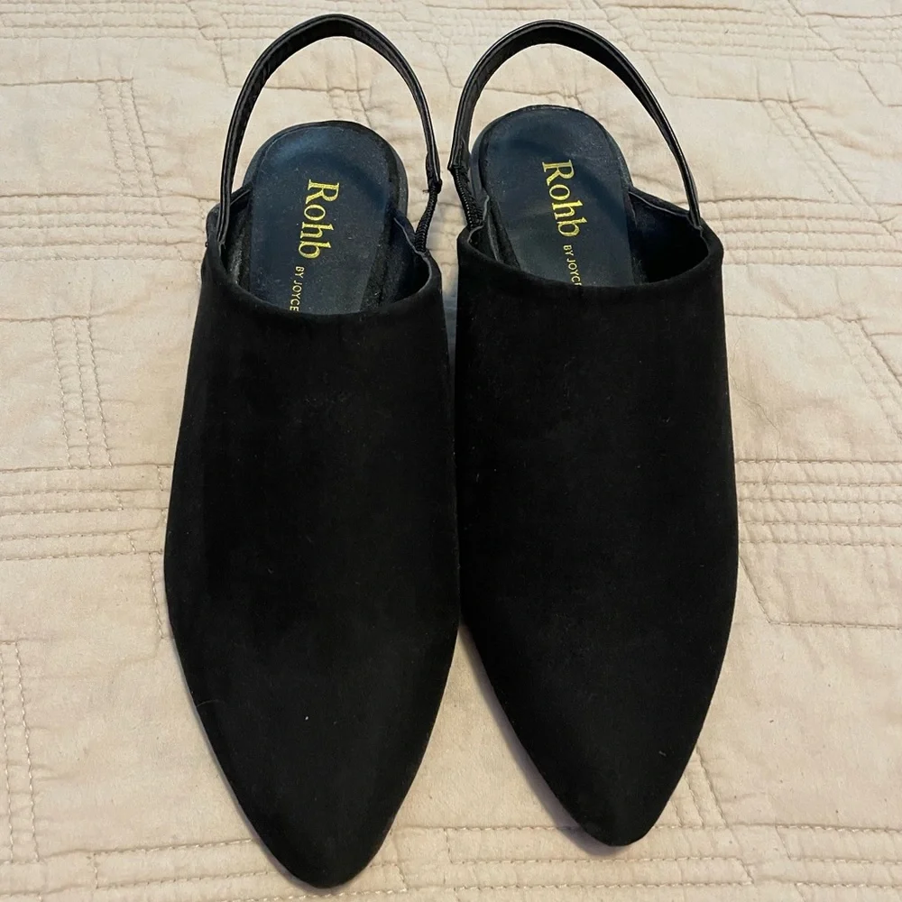 Black flat slides new w/o box - Picture 2 of 3